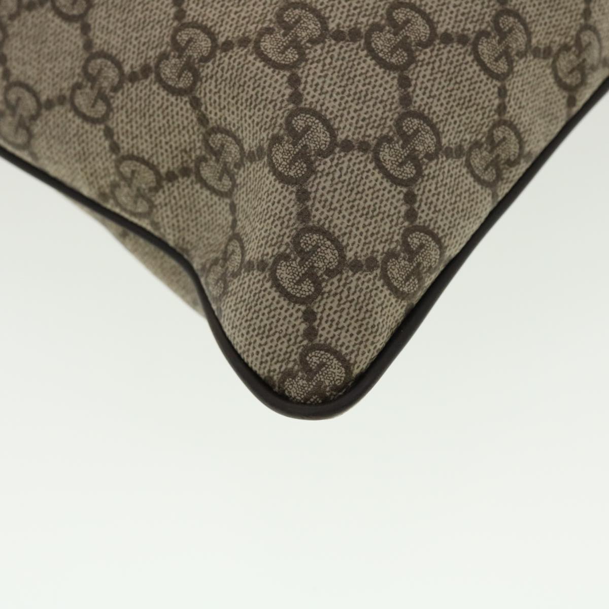 GUCCI GG Canvas Shoulder Bag PVC Leather Beige 141198 ki2884