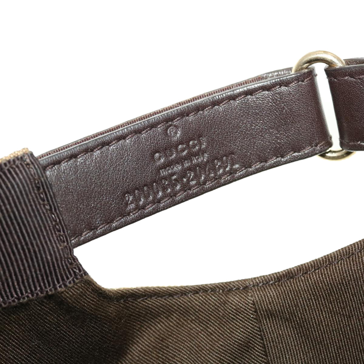 GUCCI GG Canvas Web Sherry Line Baseball Cap M 58 Beige 200035 ki2886