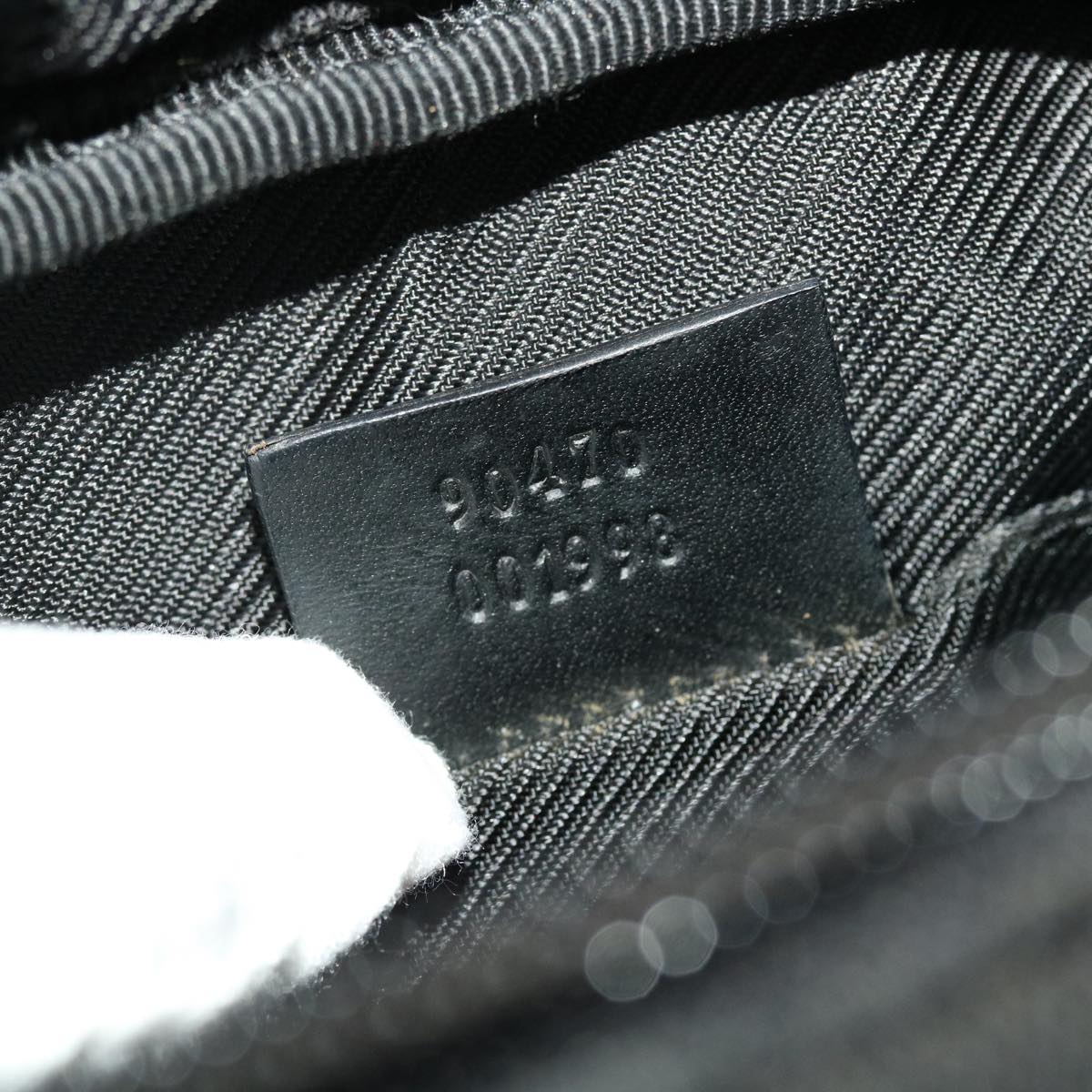 GUCCI GG Canvas Shoulder Bag Black 90470 ki2892