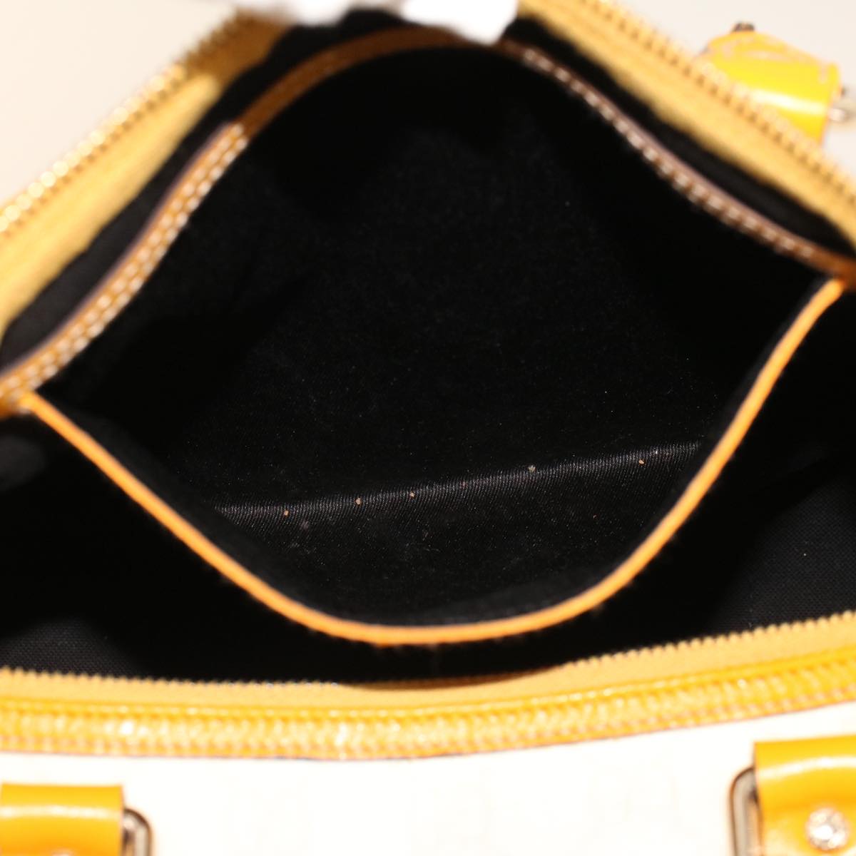 GUCCI GG Canvas Boston Bag PVC Leather White Yellow 193603 ki2920