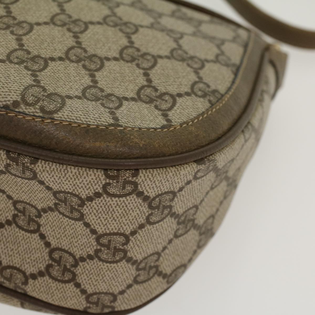 GUCCI GG Canvas Web Sherry Line Shoulder Bag Beige Red Green ki2935