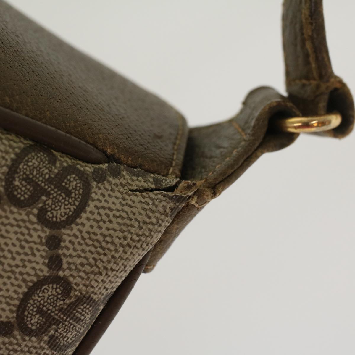 GUCCI GG Canvas Web Sherry Line Shoulder Bag Beige Red Green ki2935
