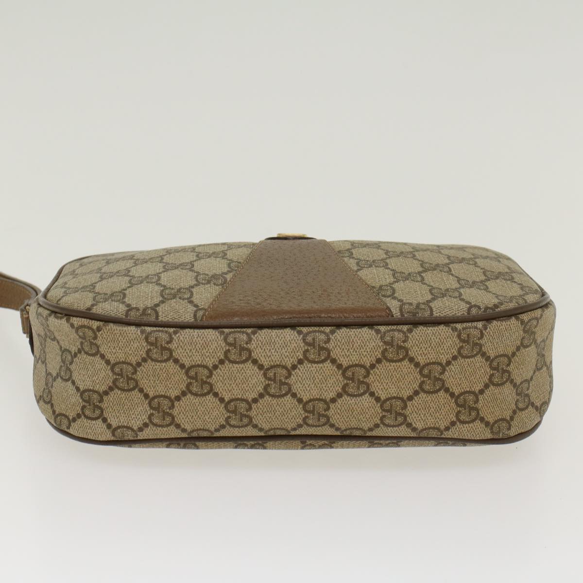 GUCCI GG Canvas Web Sherry Line Clutch Bag Beige Red Green 8901034 ki2937