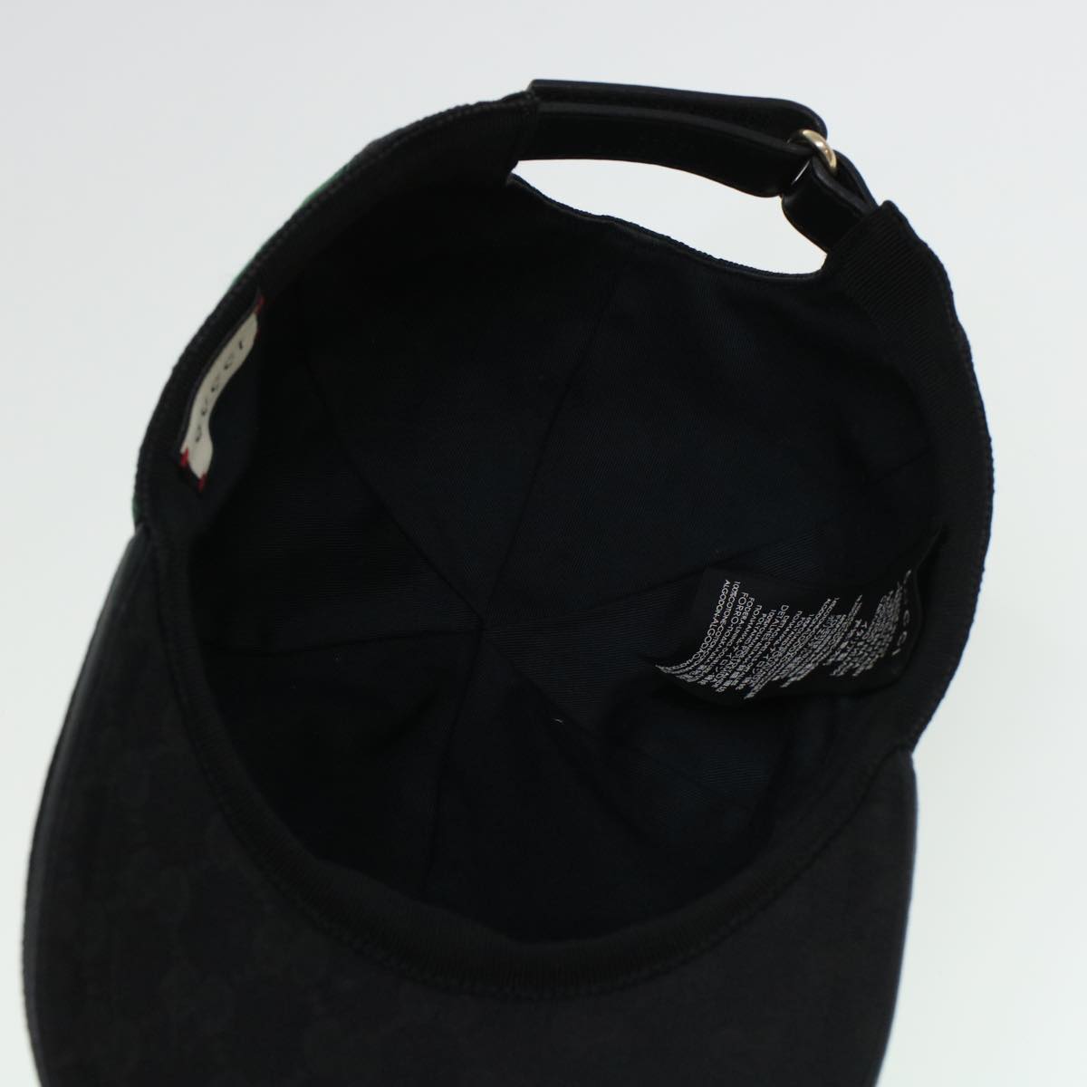GUCCI GG Canvas Web Sherry Line Cap L Black Red Green 200035 ki2943