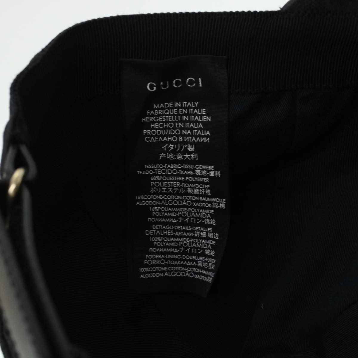 GUCCI GG Canvas Web Sherry Line Cap L Black Red Green 200035 ki2943