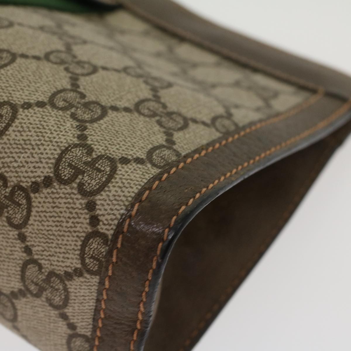 GUCCI GG Canvas Web Sherry Line Clutch Bag Beige Red Green 8901001 ki2945