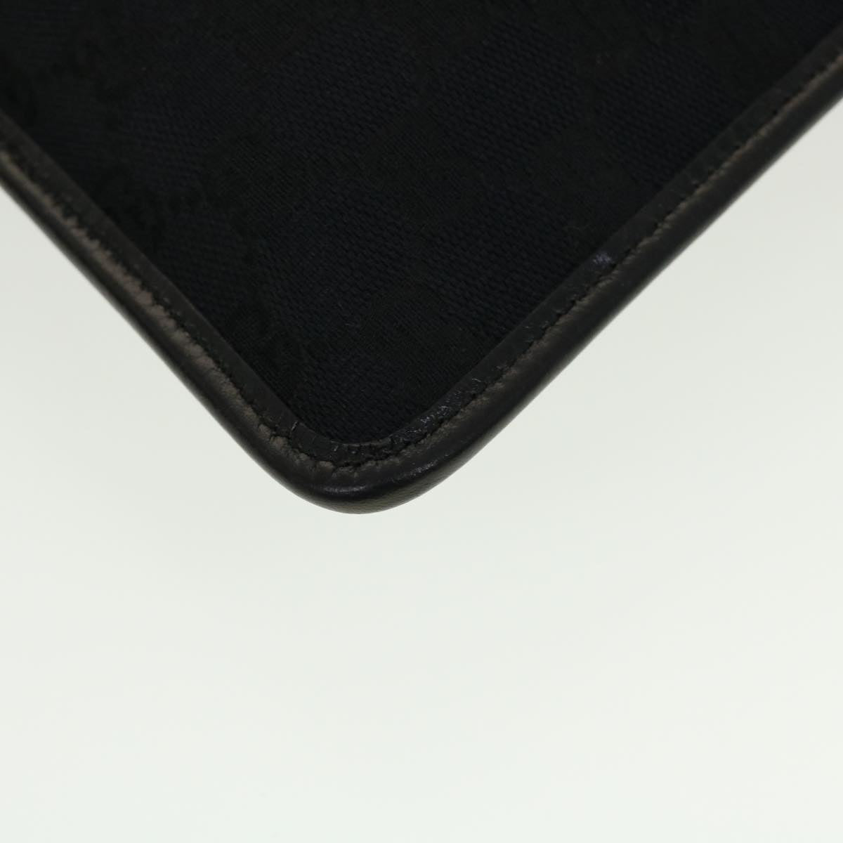 GUCCI GG Canvas Flat Shoulder Bag Black 0348 ki2992