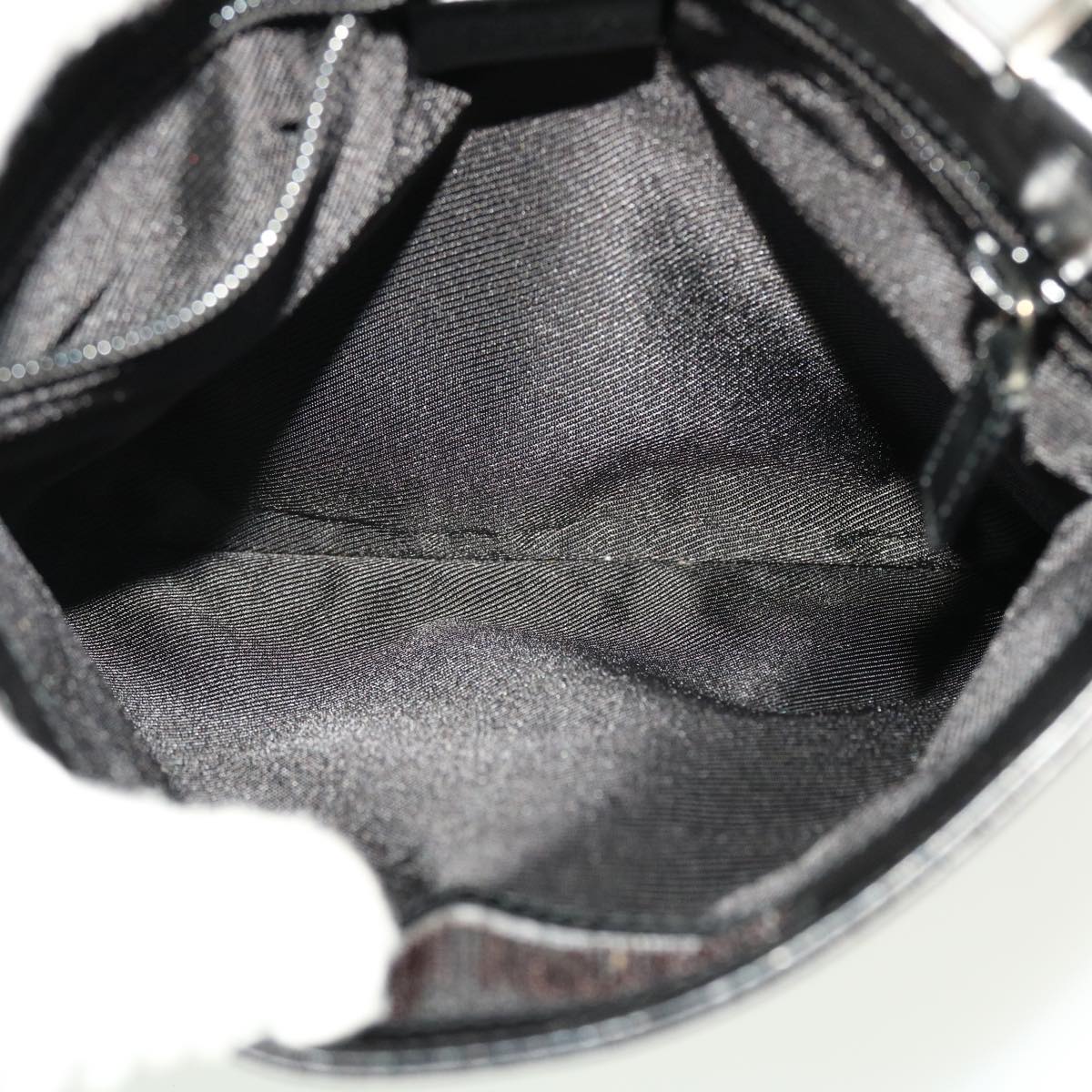 GUCCI GG Canvas Flat Shoulder Bag Black 0348 ki2992