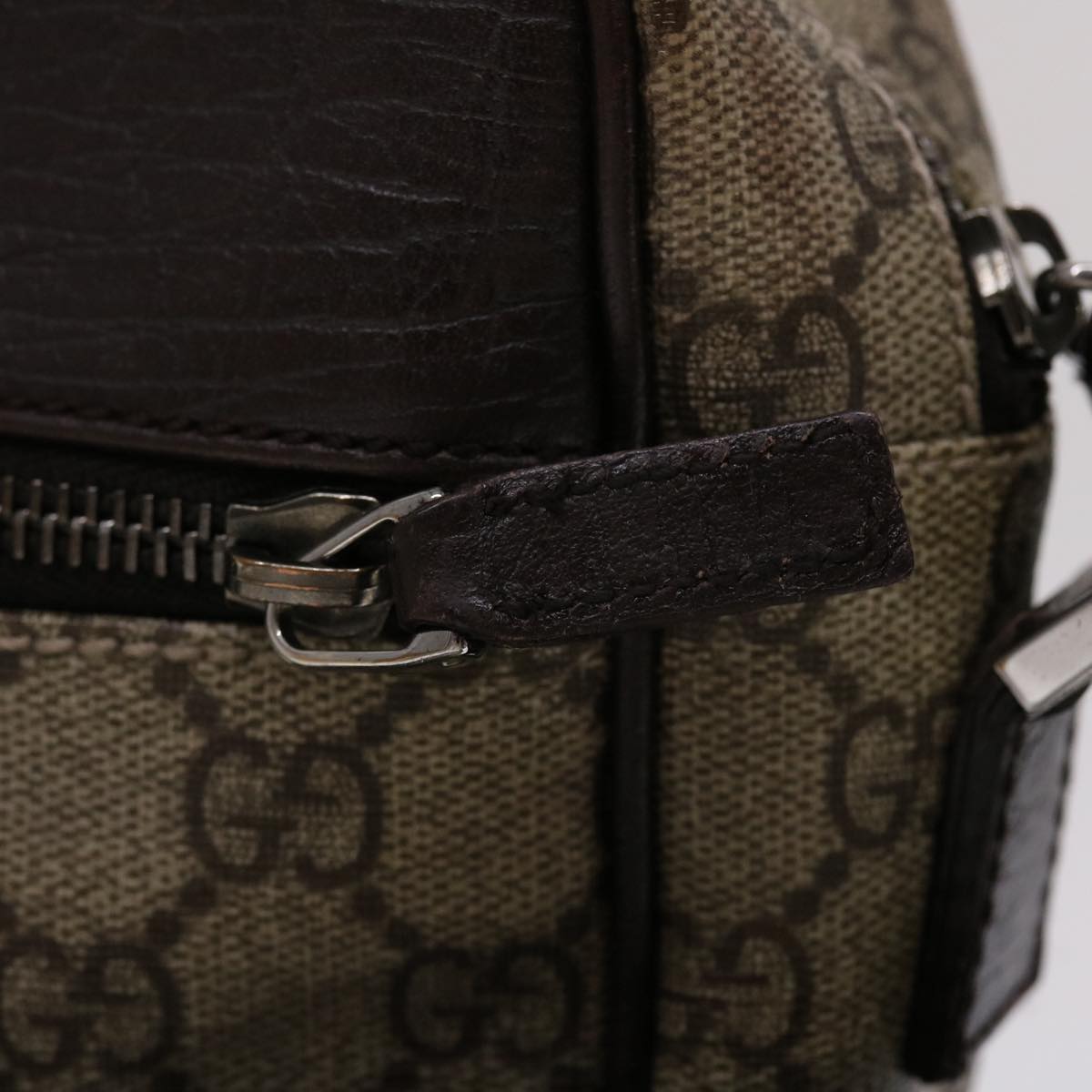 GUCCI GG Canvas Shoulder Bag PVC Leather Beige 114291 ki3060