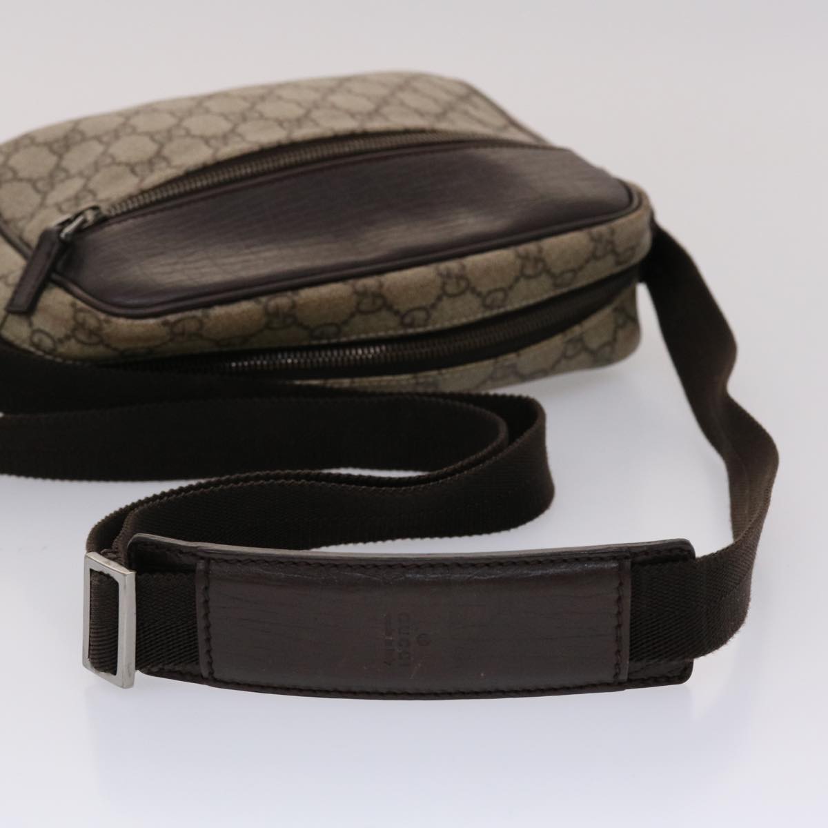GUCCI GG Canvas Shoulder Bag PVC Leather Beige 114291 ki3060