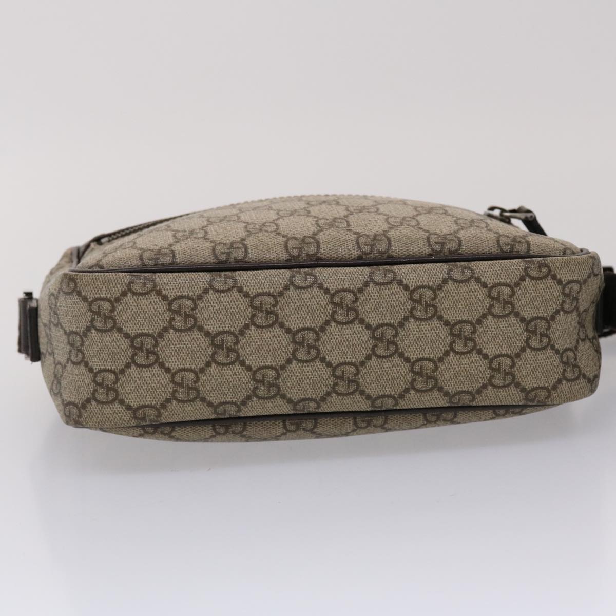 GUCCI GG Canvas Shoulder Bag PVC Leather Beige 114291 ki3060
