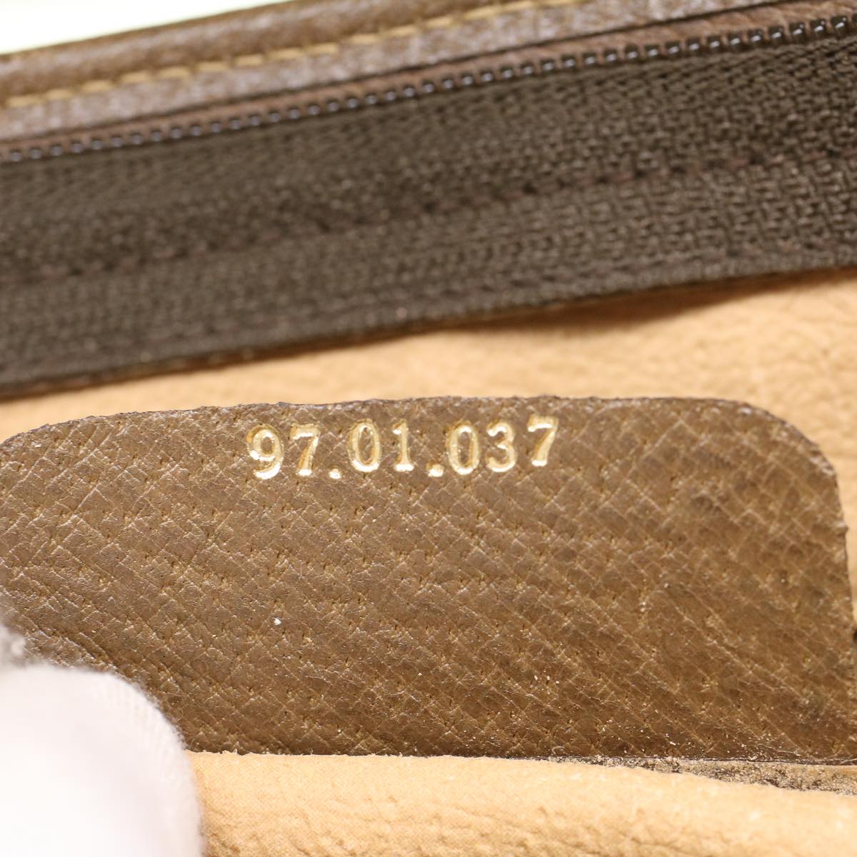 GUCCI GG Canvas Clutch Bag PVC Leather Beige 97.01.037 ki3062