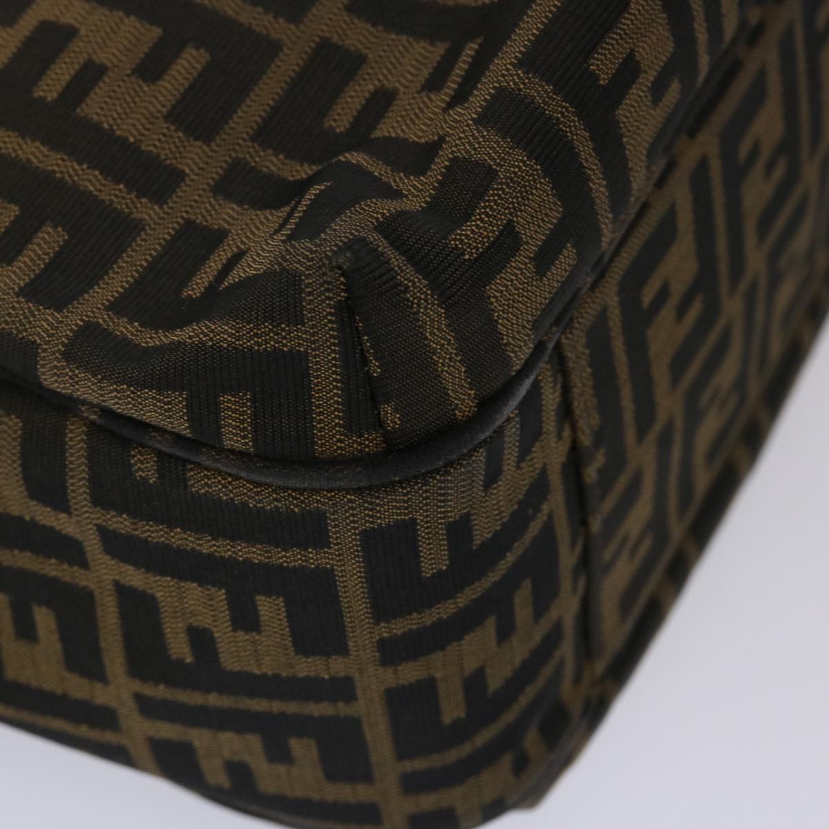 FENDI Zucca Canvas Tote Bag Black Brown ki3076