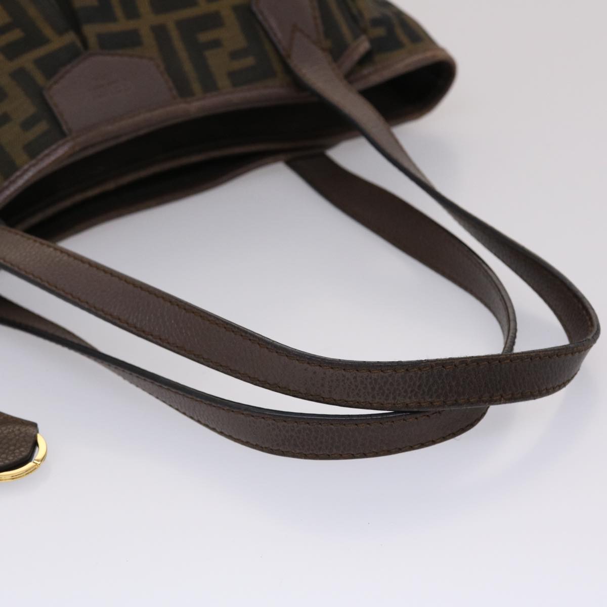 FENDI Zucca Canvas Tote Bag Black Brown ki3076