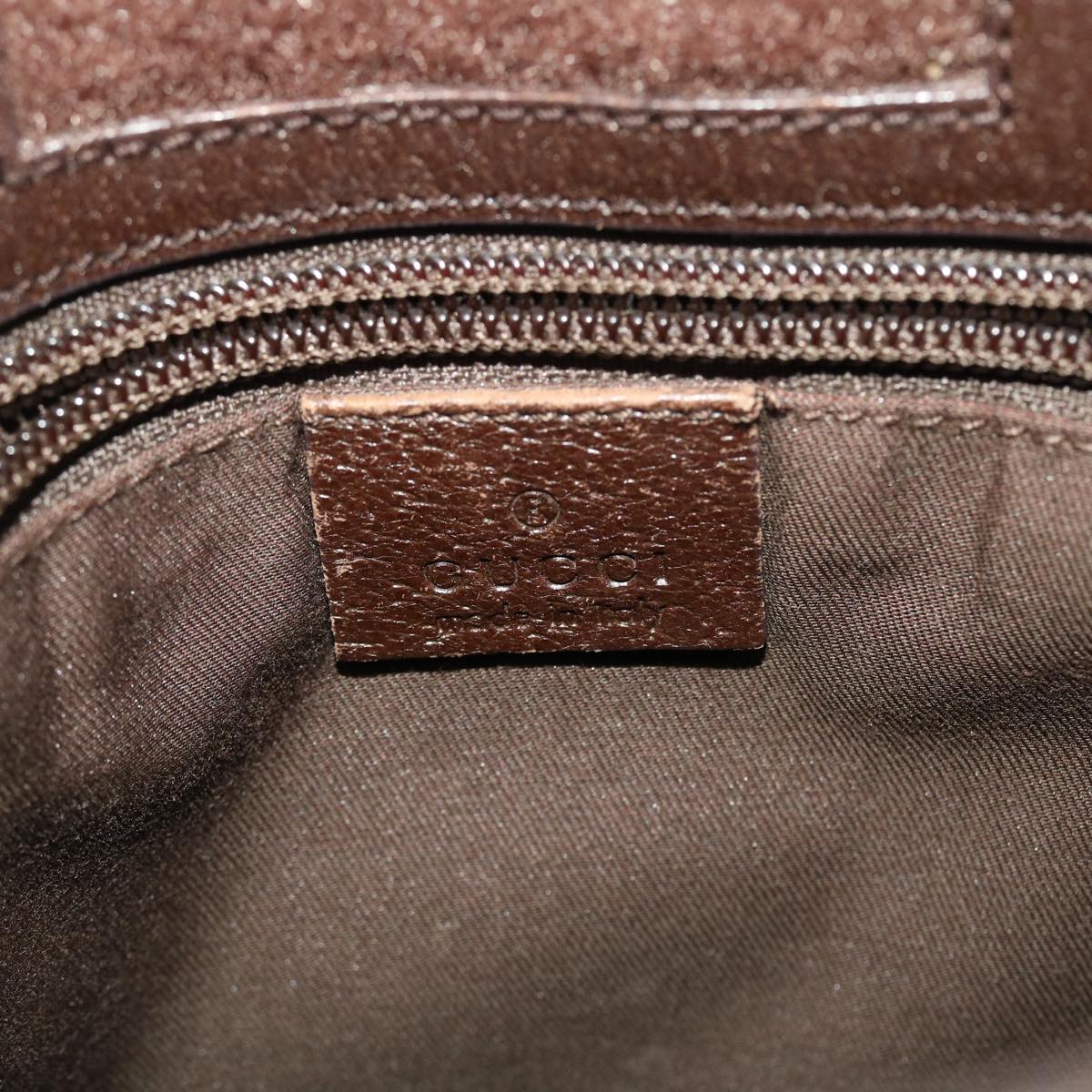 GUCCI GG Canvas Shoulder Bag Beige Dark Brown 27639 ki3103