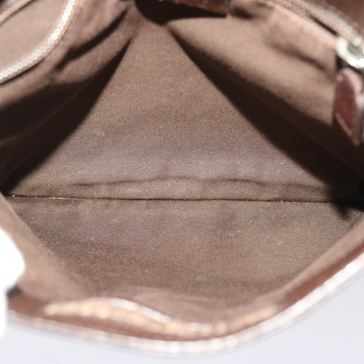 GUCCI GG Canvas Shoulder Bag Beige Dark Brown 27639 ki3103