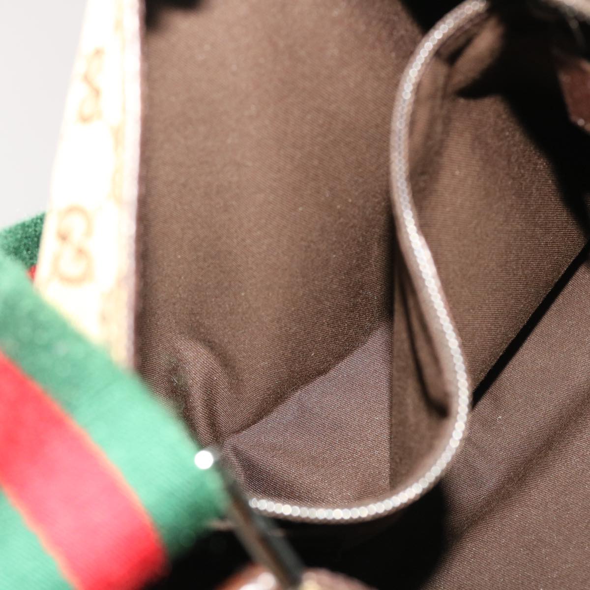 GUCCI GG Canvas Web Sherry Line Shoulder Bag Beige Green Red 169982 ki3107