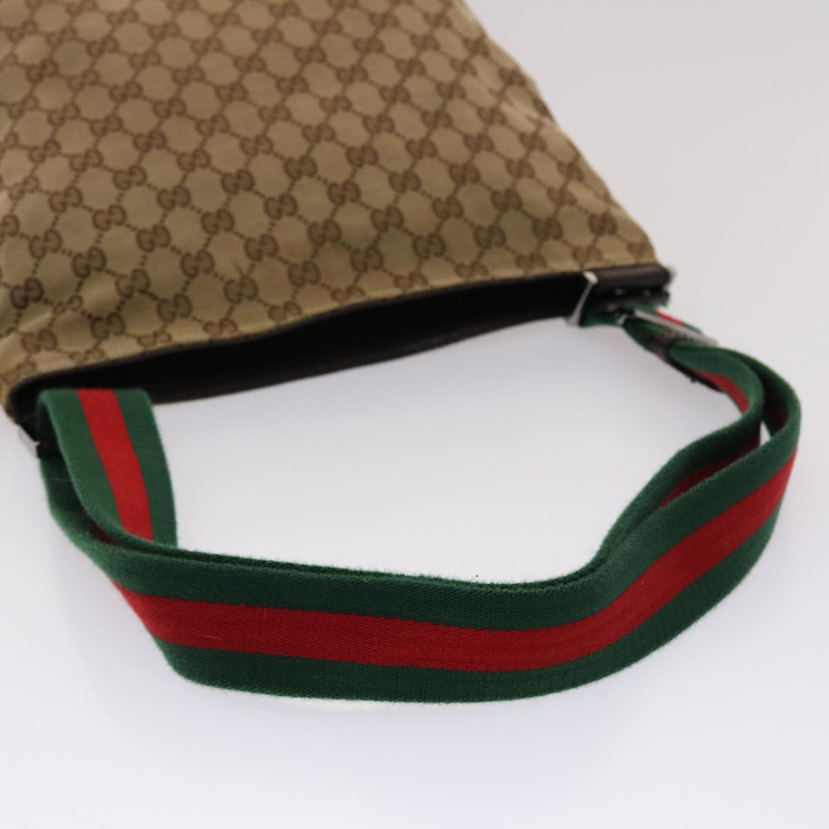 GUCCI GG Canvas Web Sherry Line Shoulder Bag Beige Green Red 169982 ki3107