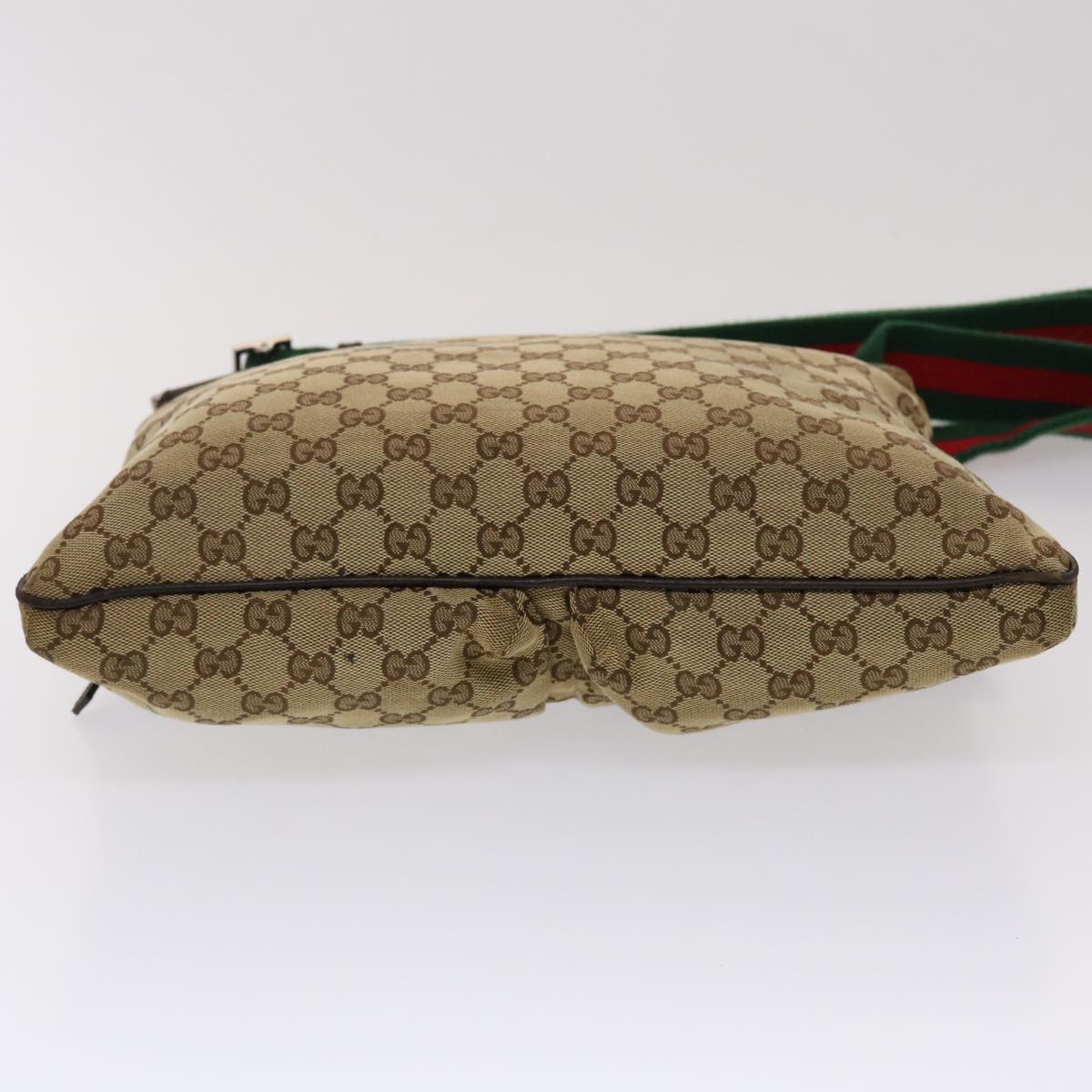GUCCI GG Canvas Web Sherry Line Shoulder Bag Beige Green Red 169982 ki3107