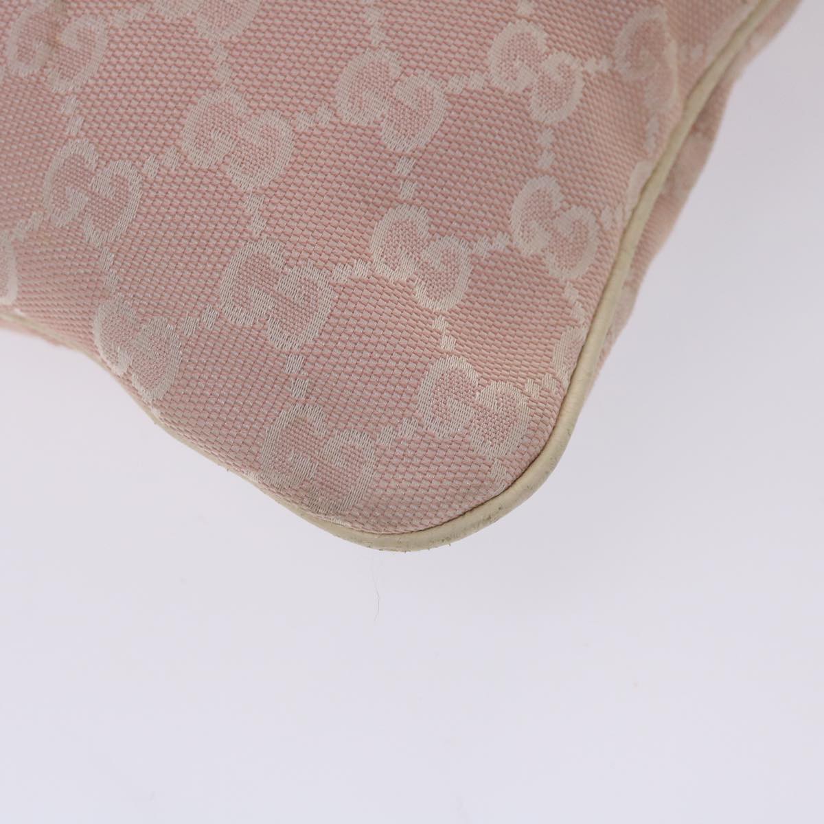 GUCCI GG Canvas Sherry Line Shoulder Bag Pink Khaki 144388 ki3108