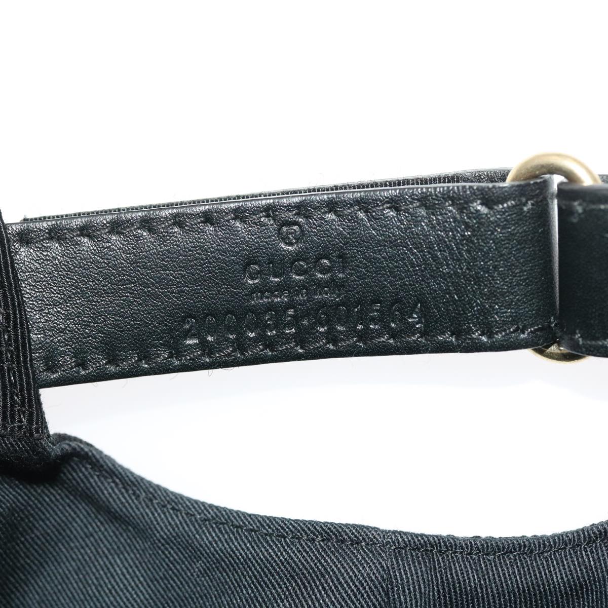 GUCCI GG Canvas Web Sherry Line Cap M 58 Black Green 200035 601564 ki3120
