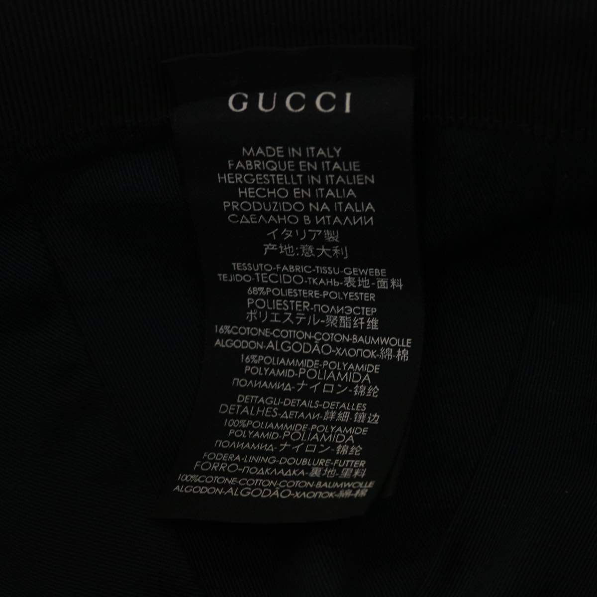 GUCCI GG Canvas Web Sherry Line Cap M 58 Black Green 200035 601564 ki3120