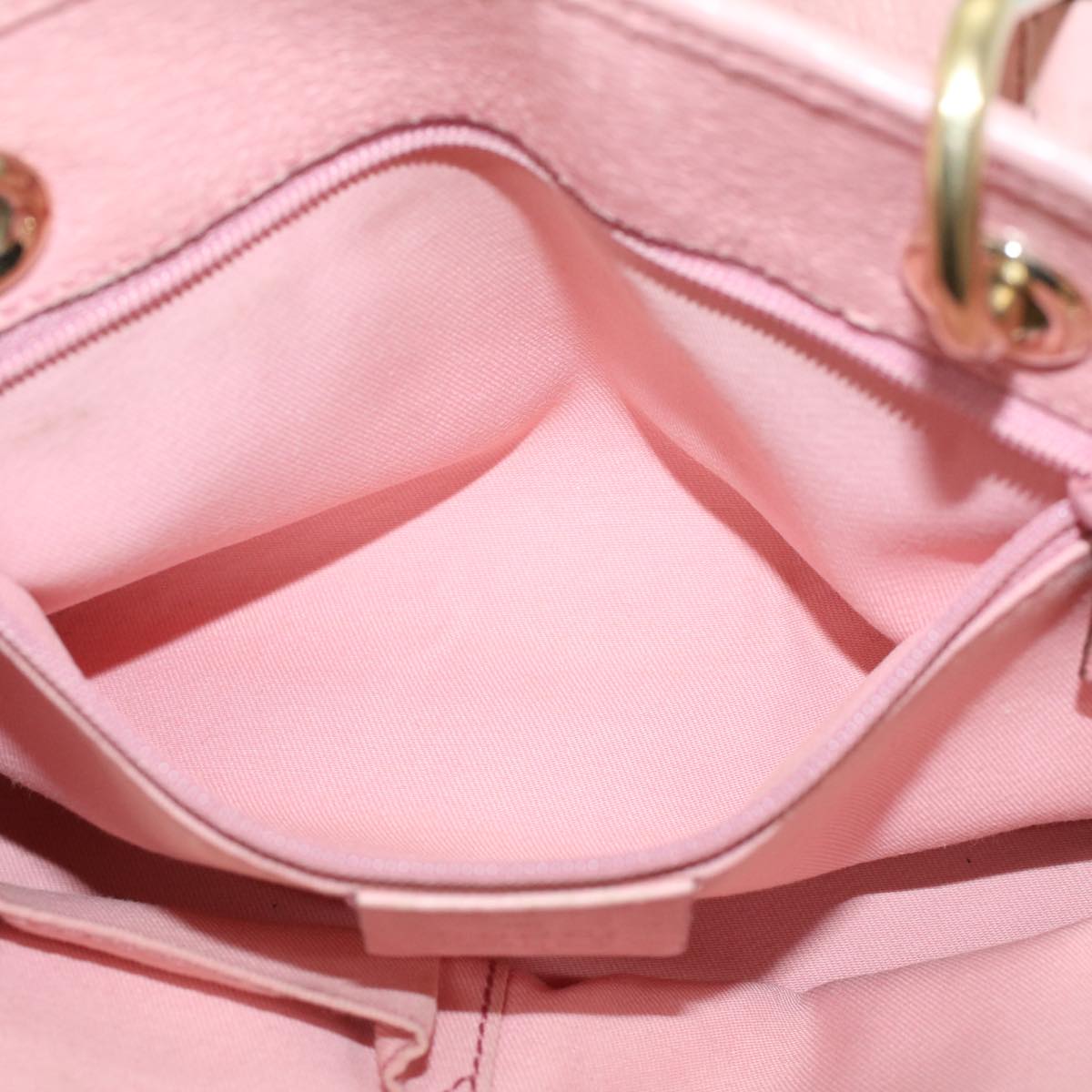 GUCCI GG Canvas Hand Bag Beige Pink 120844 ki3156