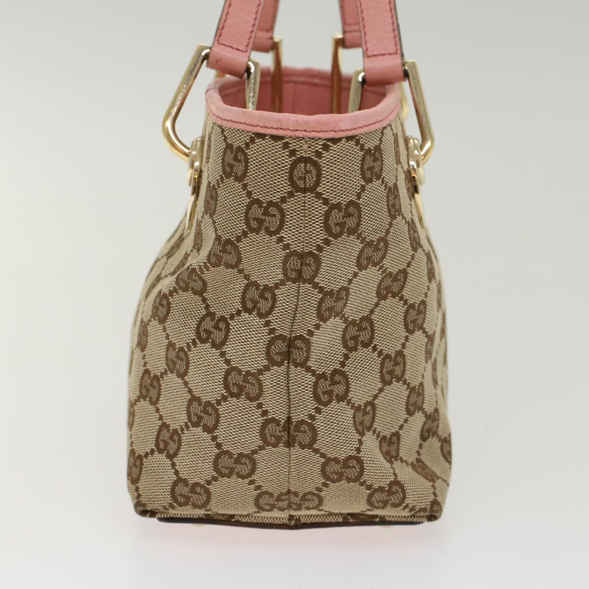 GUCCI GG Canvas Hand Bag Beige Pink 120844 ki3156