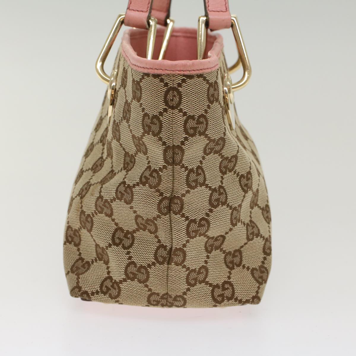 GUCCI GG Canvas Hand Bag Beige Pink 120844 ki3156