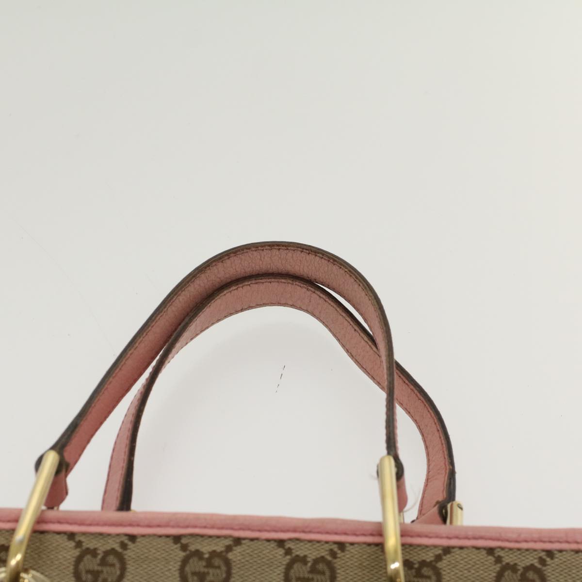 GUCCI GG Canvas Hand Bag Beige Pink 120844 ki3156