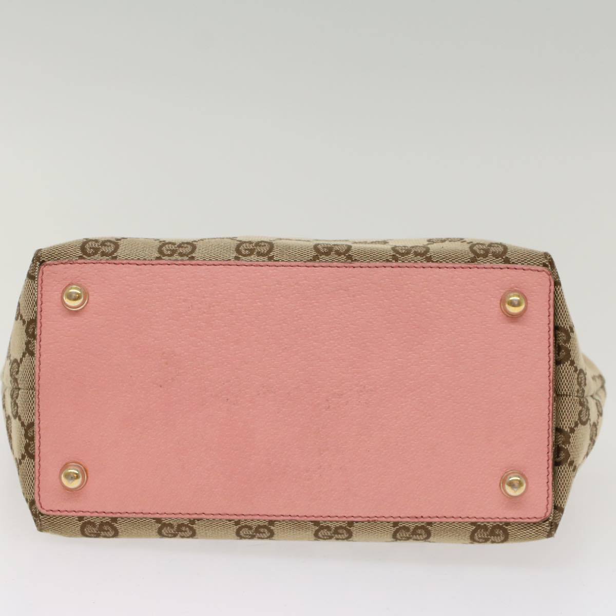 GUCCI GG Canvas Hand Bag Beige Pink 120844 ki3156