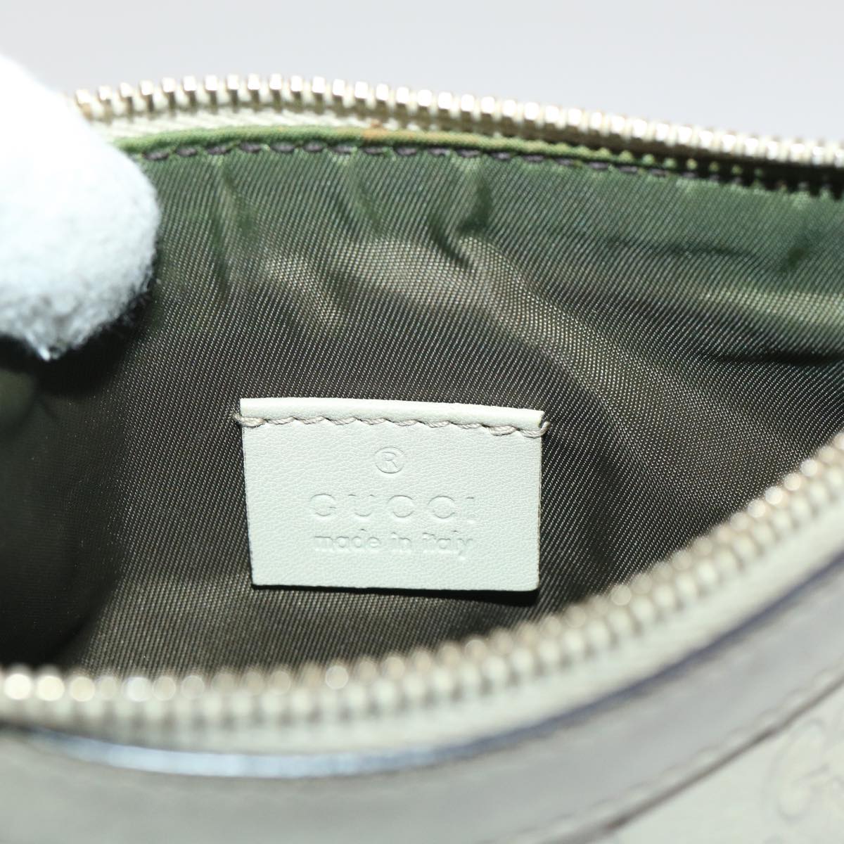 GUCCI GG Canvas Shoulder Bag White 212216 ki3158
