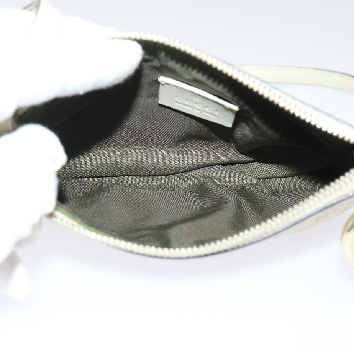 GUCCI GG Canvas Shoulder Bag White 212216 ki3158