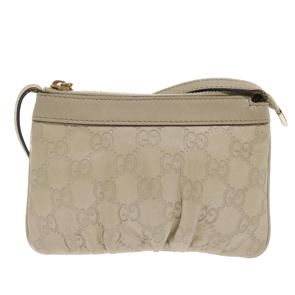 GUCCI GG Canvas Shoulder Bag White 212216 ki3158