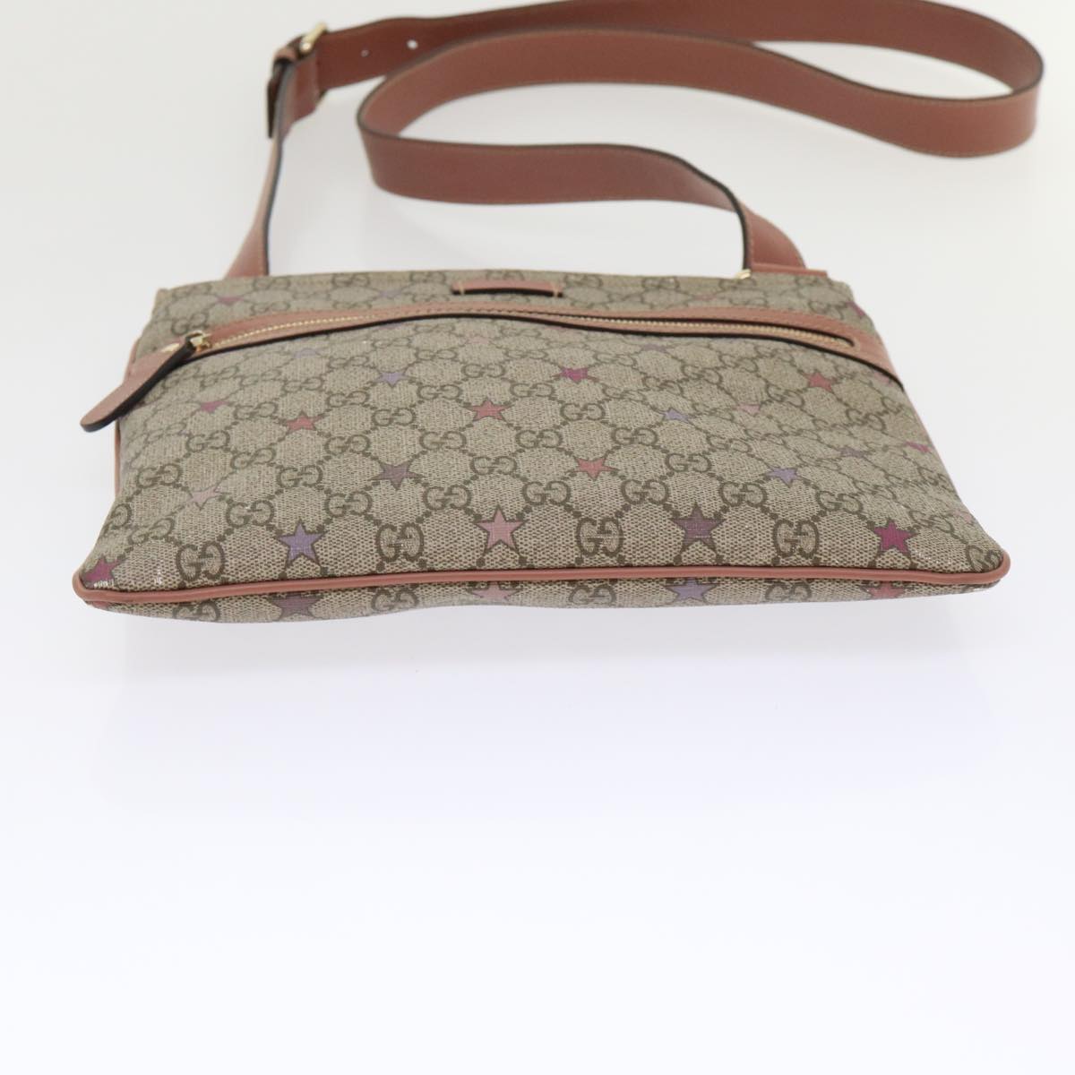 GUCCI GG Canvas Shoulder Bag PVC Leather Beige Pink 295257 ki3160