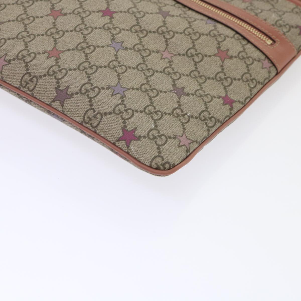 GUCCI GG Canvas Shoulder Bag PVC Leather Beige Pink 295257 ki3160