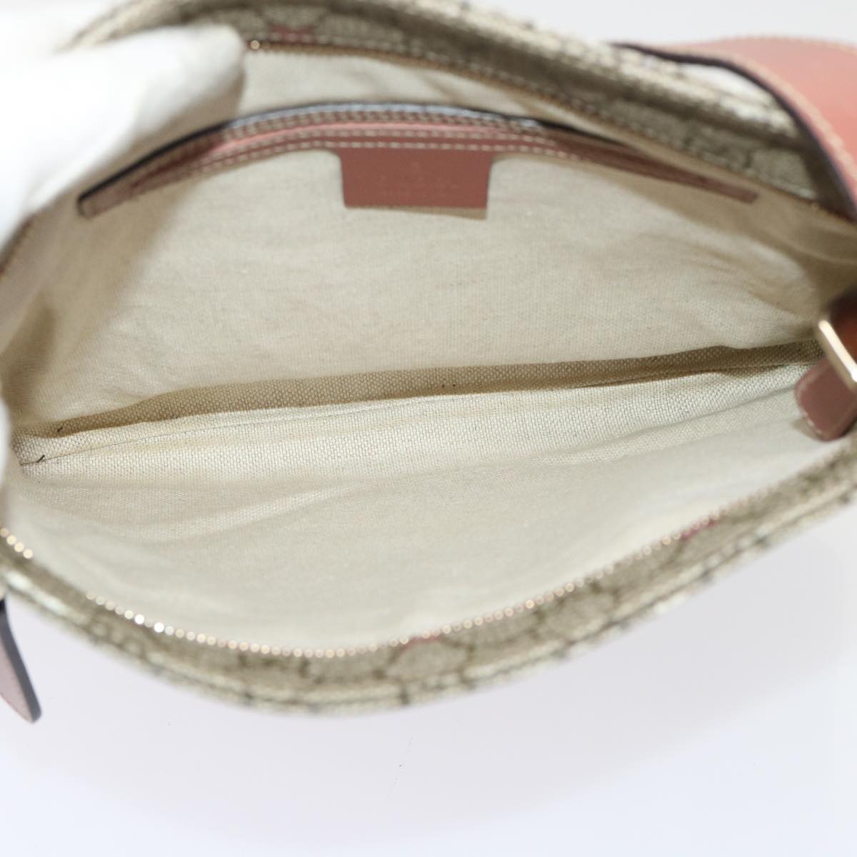 GUCCI GG Canvas Shoulder Bag PVC Leather Beige Pink 295257 ki3160
