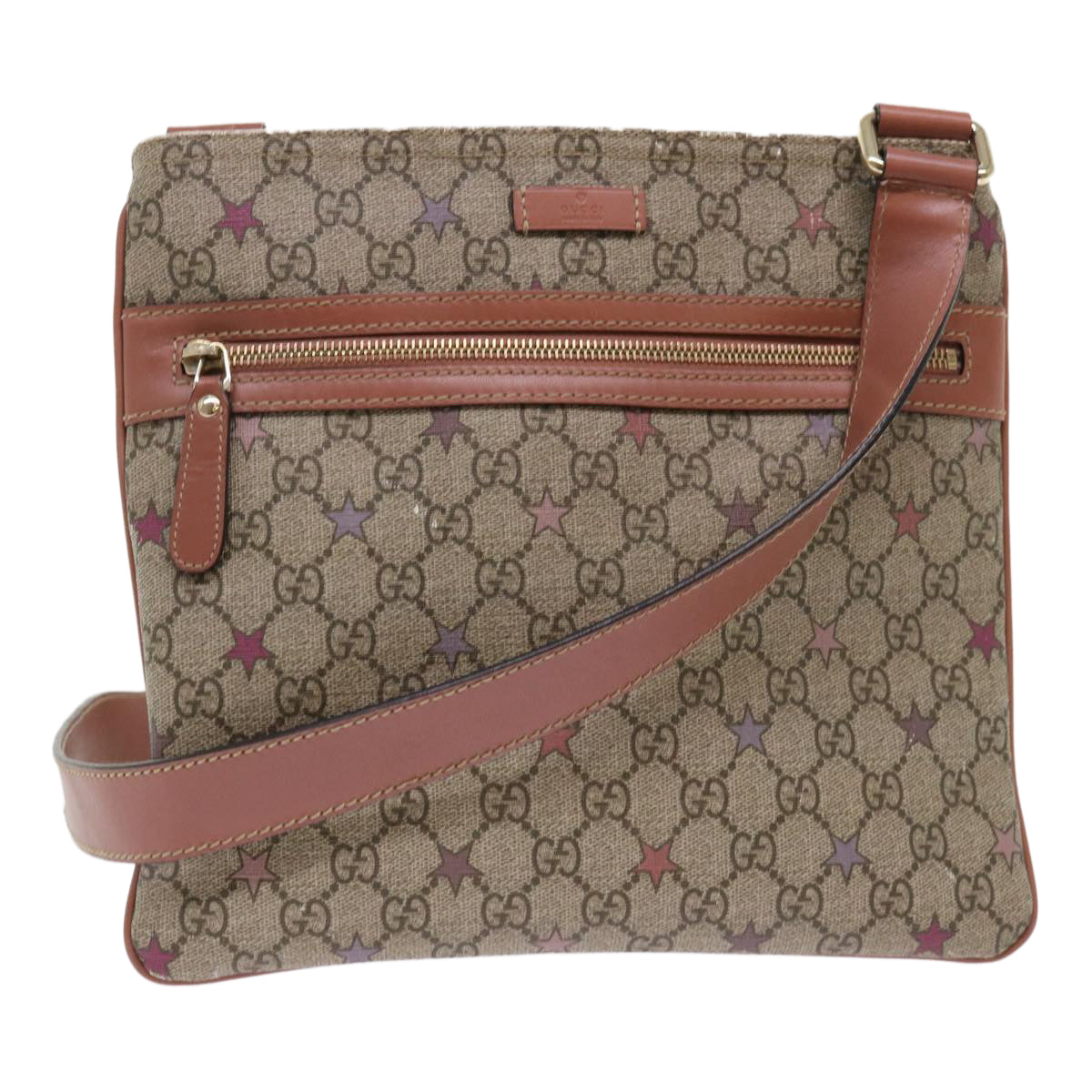 GUCCI GG Canvas Shoulder Bag PVC Leather Beige Pink 295257 ki3160