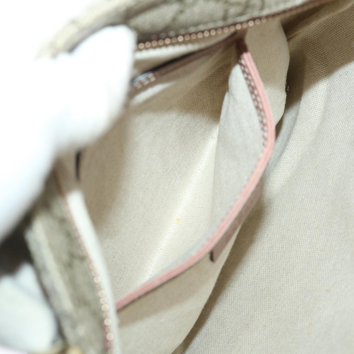 GUCCI GG Canvas Shoulder Bag PVC Leather Beige Pink 295257 ki3160