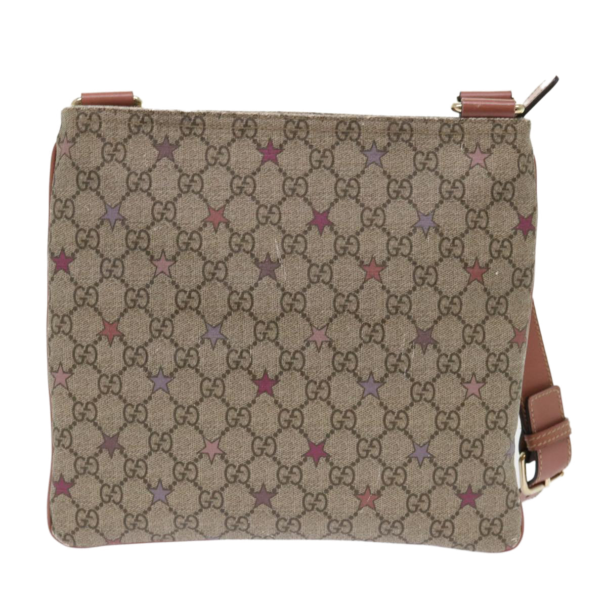 GUCCI GG Canvas Shoulder Bag PVC Leather Beige Pink 295257 ki3160