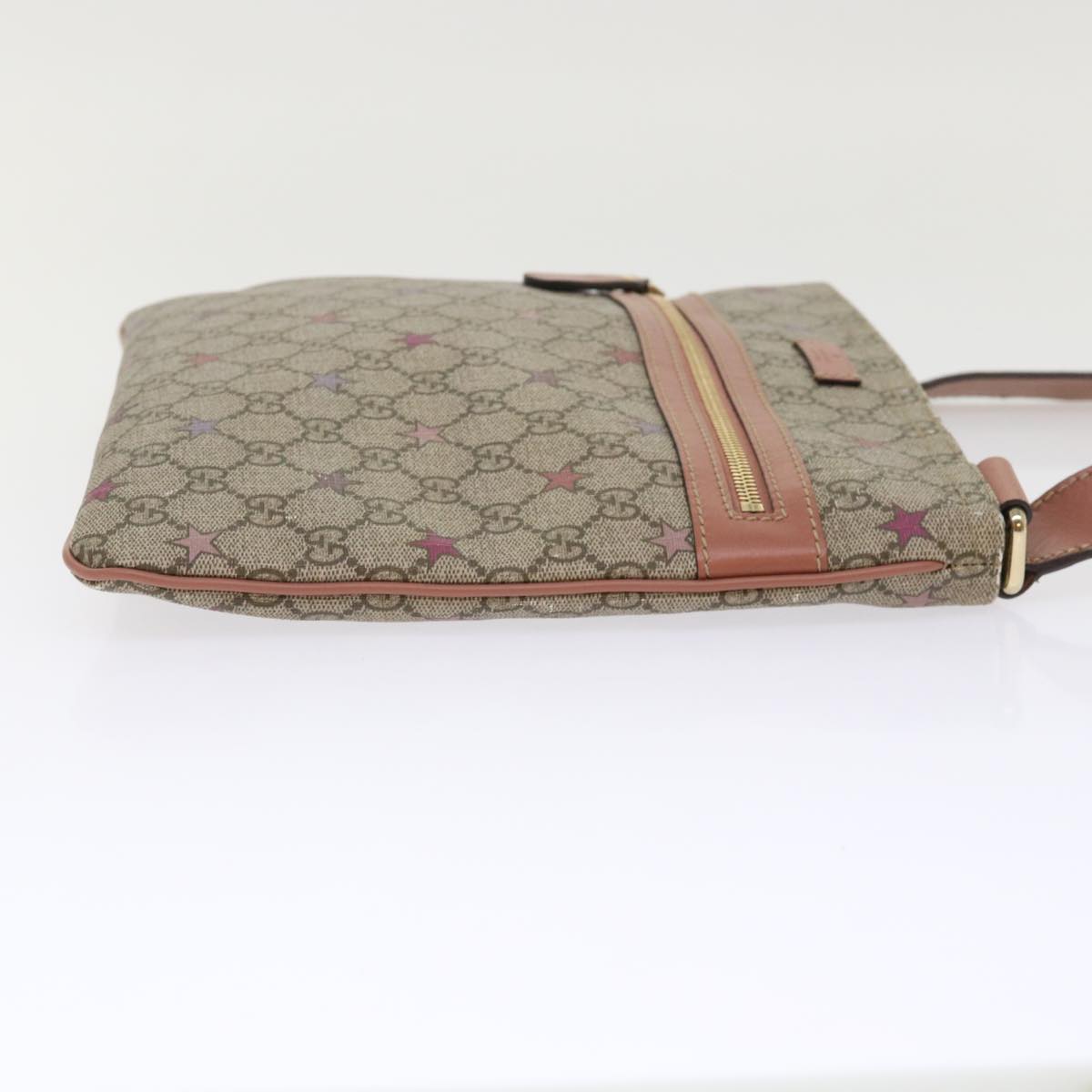 GUCCI GG Canvas Shoulder Bag PVC Leather Beige Pink 295257 ki3160