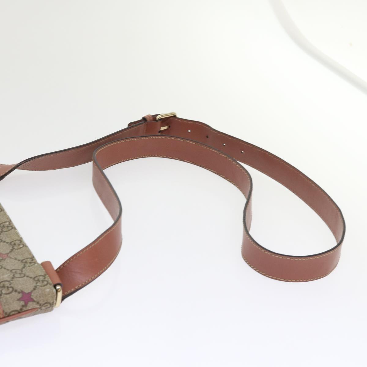 GUCCI GG Canvas Shoulder Bag PVC Leather Beige Pink 295257 ki3160