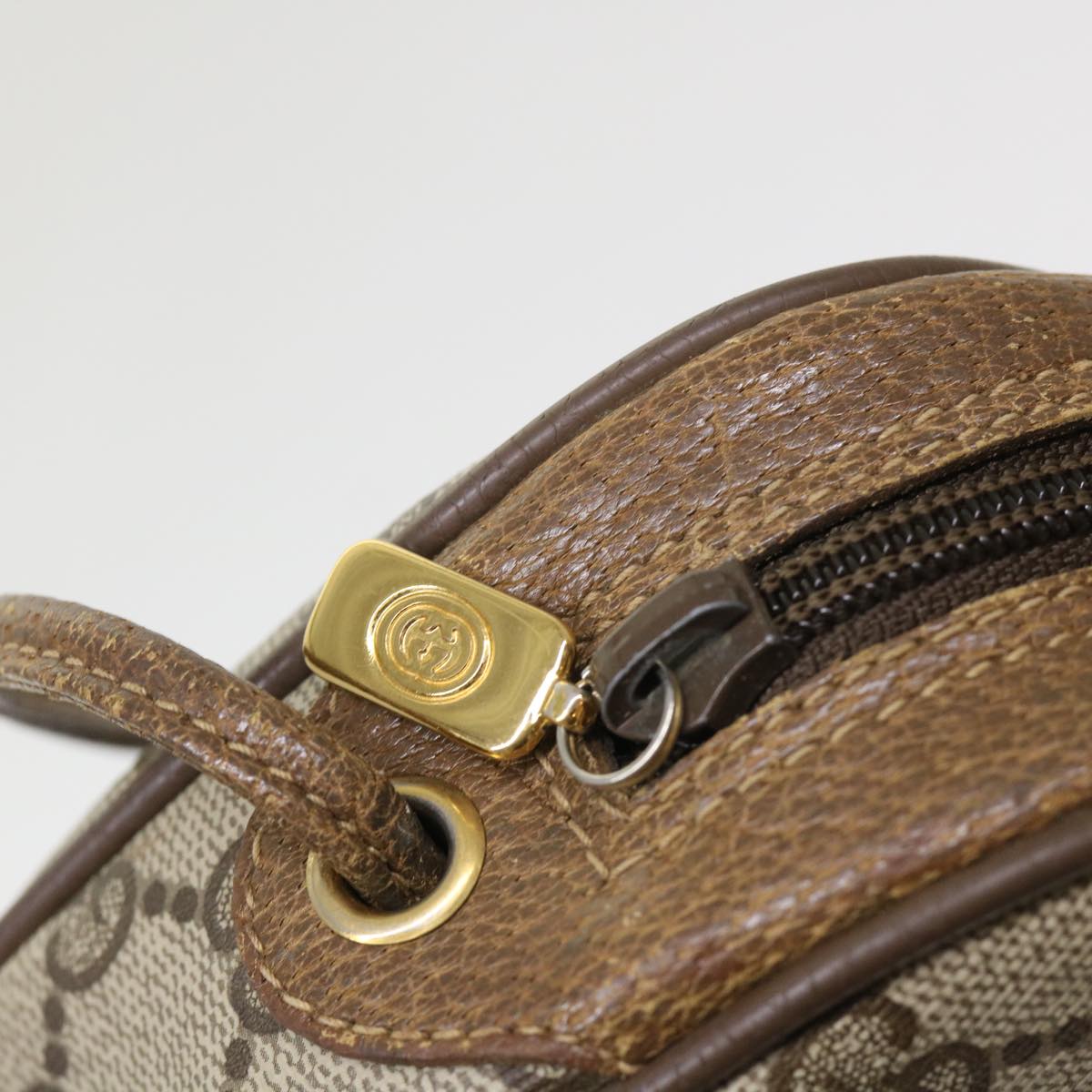 GUCCI GG Canvas Web Sherry Line Shoulder Bag Beige Red 89.02.066 ki3177