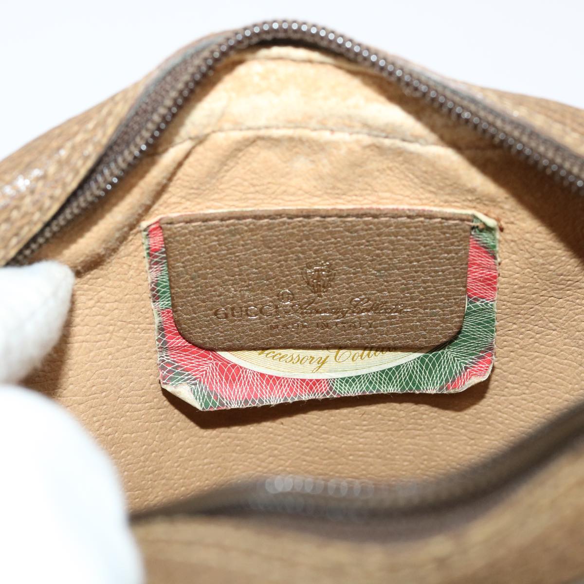 GUCCI GG Canvas Web Sherry Line Shoulder Bag Beige Red 89.02.066 ki3177