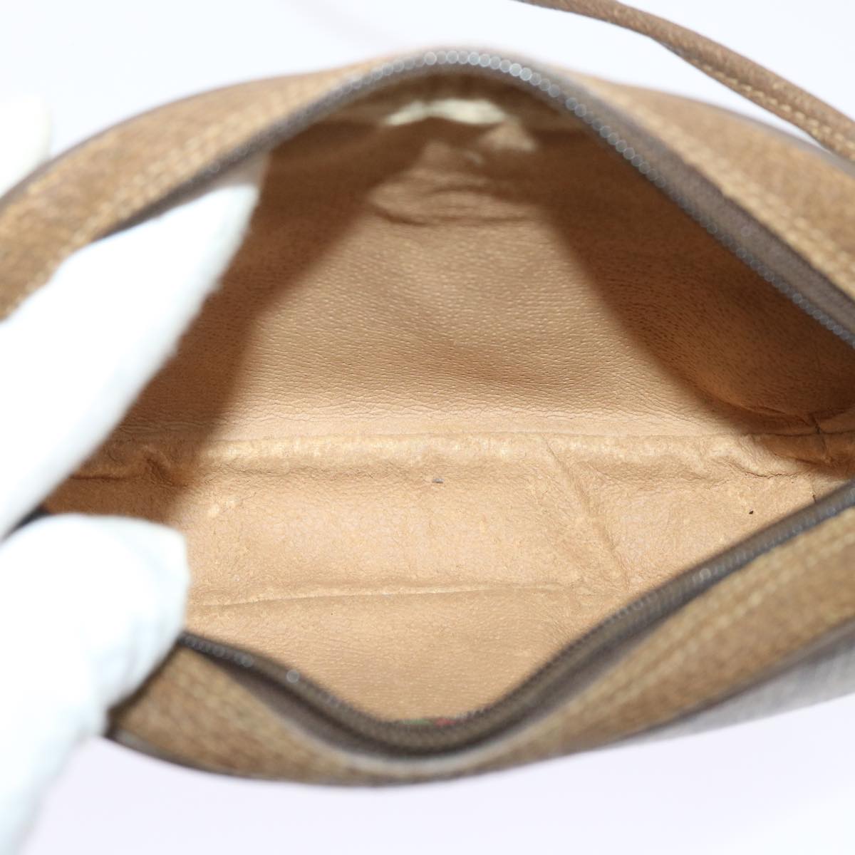 GUCCI GG Canvas Web Sherry Line Shoulder Bag Beige Red 89.02.066 ki3177