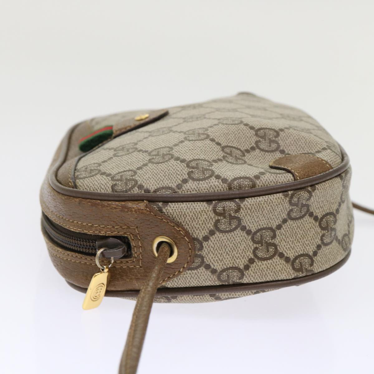GUCCI GG Canvas Web Sherry Line Shoulder Bag Beige Red 89.02.066 ki3177