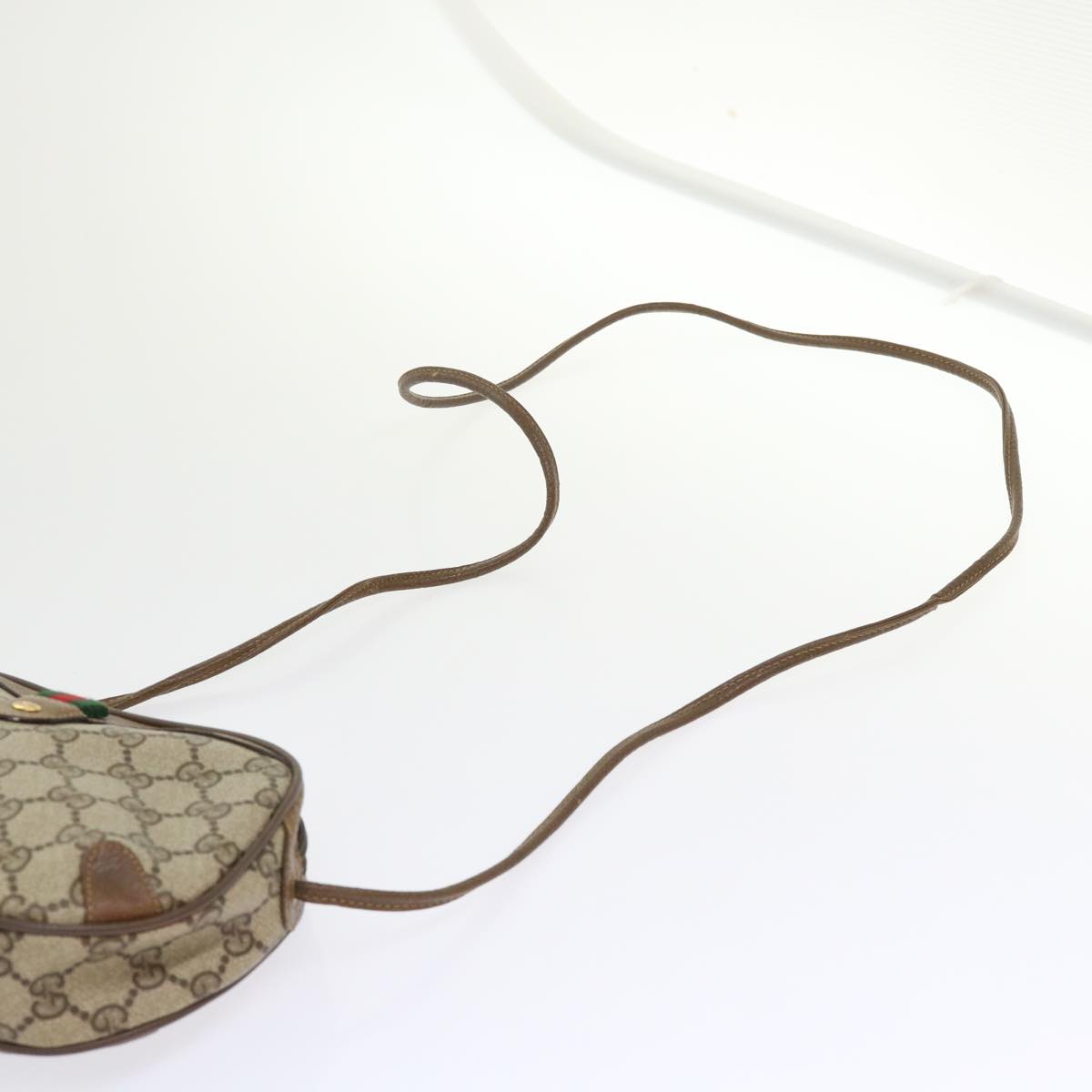 GUCCI GG Canvas Web Sherry Line Shoulder Bag Beige Red 89.02.066 ki3177