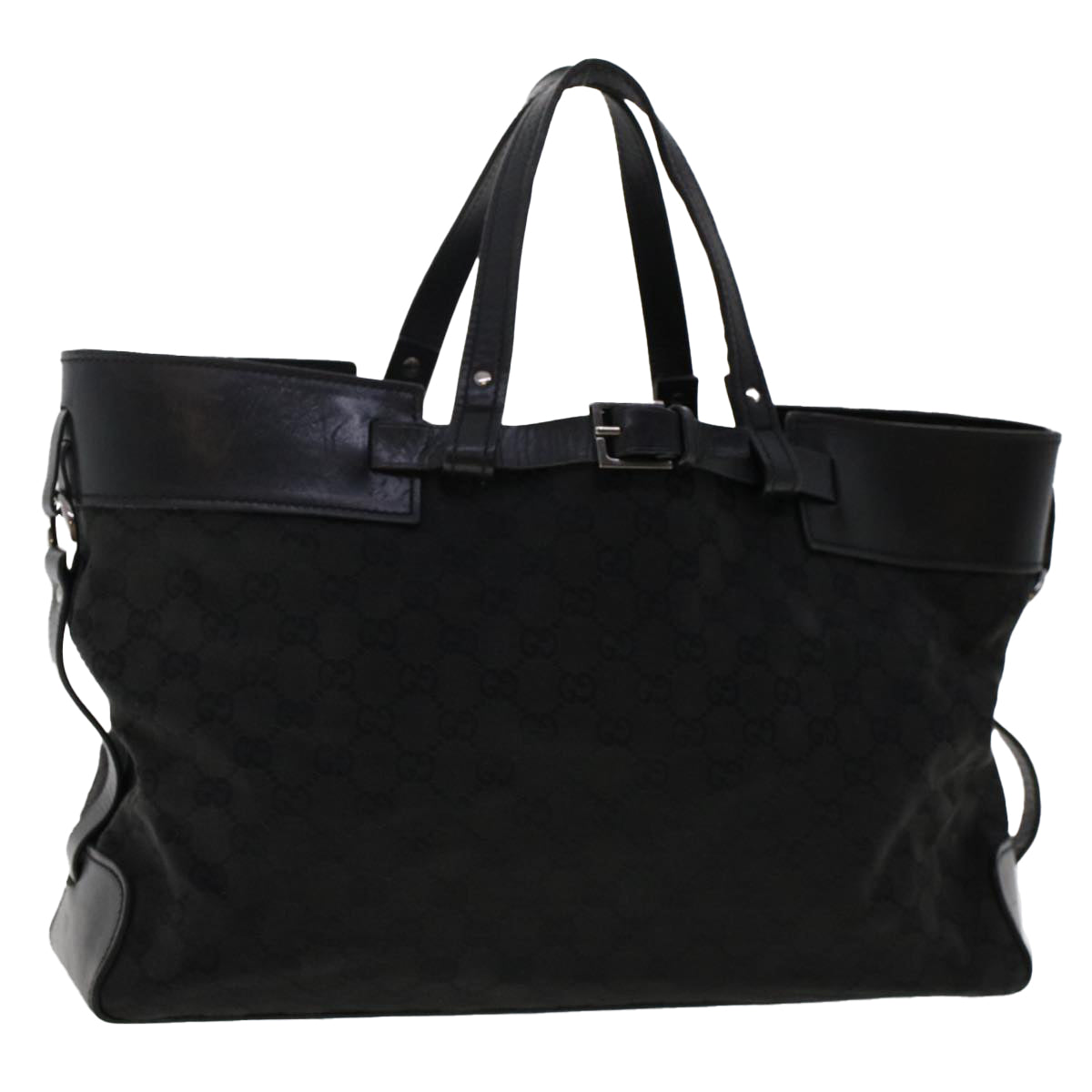 GUCCI GG Canvas Hand Bag Black 106251 ki3185