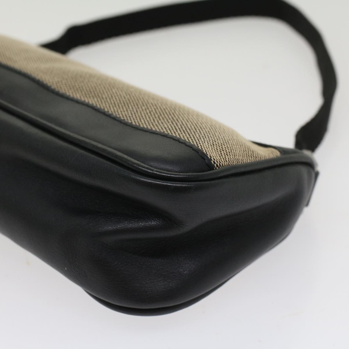 GUCCI Accessory Pouch Canvas Leather Black ki3186