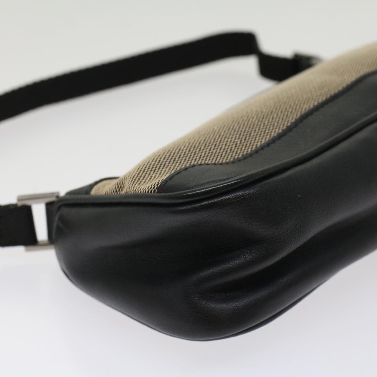 GUCCI Accessory Pouch Canvas Leather Black ki3186